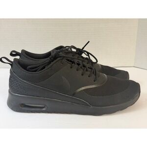 Nike Air Max Thea Triple All Black Running Shoes Womens 9.5 599409-025 Lace Up